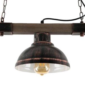 Подвесной светильник Licht-Erlebnisse HAKON, 21x68x40x21 см цвет kupfer antik/holz