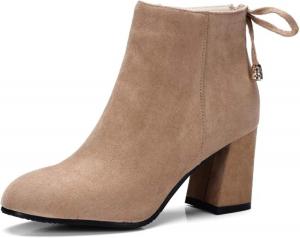 FAZAIQILUO Женские ботильоны, модный квадратный носок, толстый высокий каблук, короткие ботинки, удобное вечернее платье, зимние ботинки