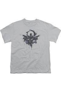 Футболка с принтом "Бэтмен против Супермена" для детей Gildan, серебряный