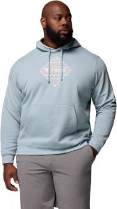 Толстовка Columbia Mens Pfg Diamond Fill с капюшоном, Crushed Blue/Diamond Fill
