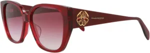 Солнцезащитные очки Alexander McQueen в оправе «кошачий глаз» из ацетата, Burgundy Burgundy Red-am0284s-30009391-004