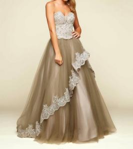 Бальное платье из тюля в цвете «древесный уголь» Mac Duggal, цвет charcoal