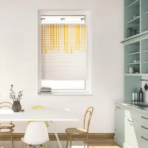 LICHTBLICK ORIGINAL Жалюзи-плиссе «Plissée Klemmfix, без сверления, непрозрачные, Flowing Honey - Yellow», непрозрачные, свободно висят, цвет gelb + weiß + weiß