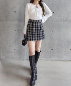 Короткий вязаный топ с перьями [Чрезвычайно удобный и пушистый]