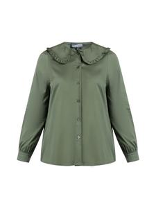 Женская блузка оливково-зеленого цвета DreiMaster Vintage