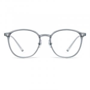 SHAWN LEE Металлическая оправа для очков круглой формы, Cool Gray