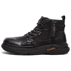 Ботинки Мартин Короткие на среднем каблуке Мужские CAMEL, Полуночный черный