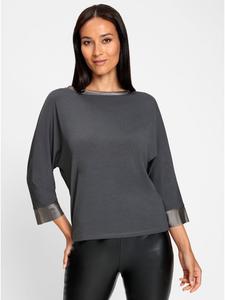 Рубашка с длинными рукавами антрацитового цвета Heine