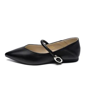 Женские туфли Flat Mary Jane ZHR, цвет нюд, высота каблука 1,5 см