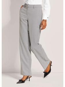 MADELEINE Широкие, отглаженные брюки серо-бежевого цвета