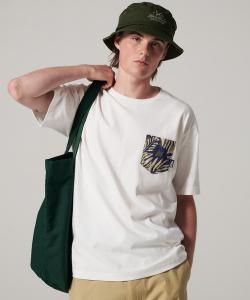 Футболка с коротким рукавом, с карманом, с узором Eddie Bauer, белый