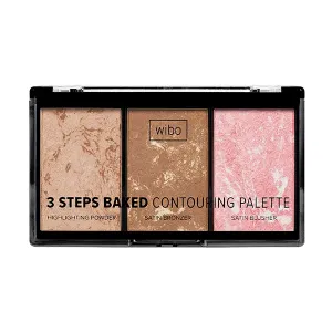 Контурная палитра 3 Steps Baked Contouring Palette Wibo, 1 UD