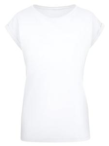 Футболка с удлиненными плечами. Откройте для себя мир в белом. F4NT4STIC