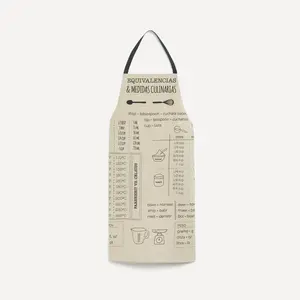 Размеры хлопкового фартука El Corte Inglés, шерсть