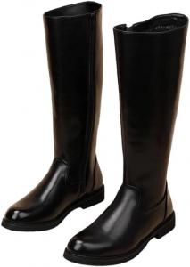 Женские косплейные мотоциклетные ботинки, натуральная кожа, осенне-зимние высокие ковбойские ботинки Generic, Add Cotton