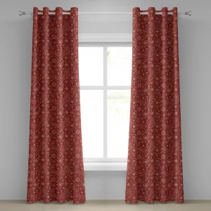 Шторы на люверсах ABAKUHAUS в стиле ретро, с ажурными снежинками и тонкими завитками, веселая рождественская идея, вдохновение в искусстве, декоративные двухпанельные шторы, 280 см x 175 см, цвет слоновой кости Abakuhaus