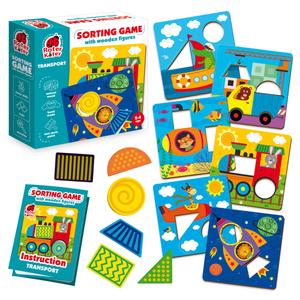 Игра-сортировка с деревянными элементами, транспорт, rw4203, Roter Kafer