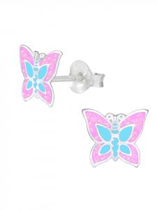 Schmuck23 Серебряные серьги 925 пробы в виде бабочки