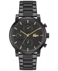 Мужские часы Replay Ionic Plated Black с браслетом из нержавеющей стали, 44 мм Lacoste