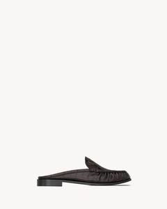 Мюли LE LOAFER из угря SAINT LAURENT, коричневый