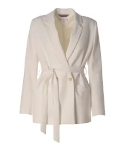 Блейзер с поясом и планкой на две пуговицы Tommy Hilfiger, белый