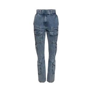 Брюки карго Givenchy Boot Cut 'Light Blue', синий