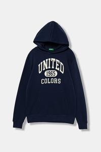 Детская хлопковая толстовка United Colors Of Benetton, темно-синий