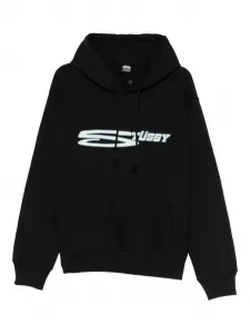 Худи с логотипом Stüssy, черный