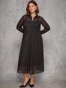 Платье-миди Curve Shimmer Shirt Live Unlimited, Black