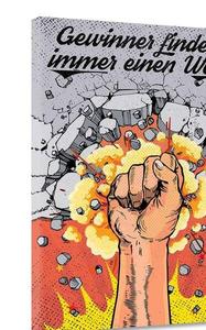 Картина на холсте Hustling Sharks Gewinner!, оранжевый