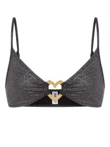 Топ бикини с люрексом Moschino, черный