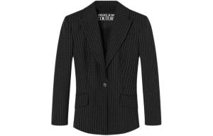 VERSACE JEANS COUTURE Однобортный пиджачный костюм в полоску, Black