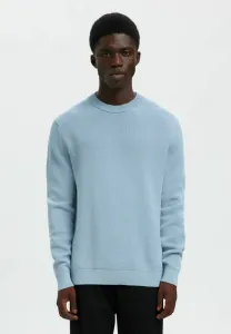 Джемпер с высоким воротником, изготовленный из прочной ткани Selected, Dusty Blue