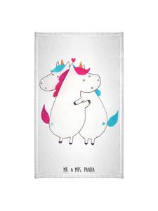 Mr. & Mrs. Panda Полотенце с единорогом и надписью (без текста) белого цвета