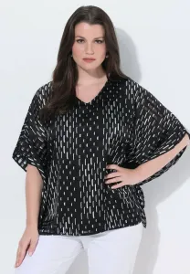 Блузка в стиле пэчворк Ulla Popken, Black