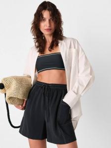 Шорты с контрастной строчкой на резинке Whistles, Black/Multi