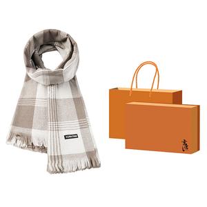 Вязаный шарф унисекс, Khaki, Box