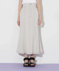 Джинсовая юбка-русалка с боковой шнуровкой Jill By Jill Stuart, цвет Light Gray