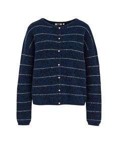 Вязаный кардиган WE Fashion, темно-синий