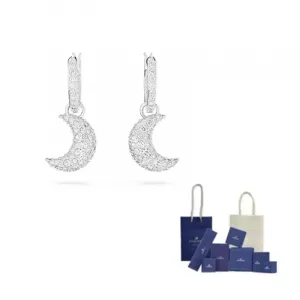 Серьги-гвоздики Sublima Drop Swarovski, серебро