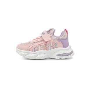 Дышащие амортизирующие нескользящие износостойкие низкие повседневные детские кроссовки WARRIOR, розовый