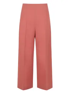 Брюки из вирджинской шерсти с завышенной талией Marni, розовый