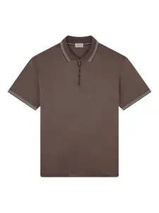 Поло с полосатыми деталями Paul & Shark, коричневый