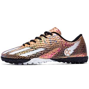 Дышащие легкие футбольные бутсы мужские черно-серебристые DOUBLE STAR 88, черный золотой Low-Top Turf