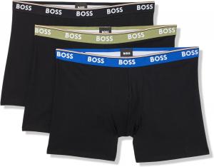 BOSS мужские боксеры с ярким логотипом, 3 шт, разноцветные, Black Carbon