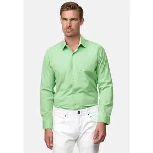 Рубашка Rusty Neal с длинными рукавами и контрастным внутренним воротником, зеленый