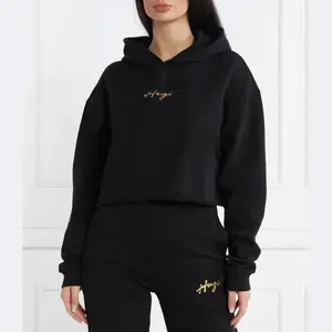 Укороченная толстовка Dephana_1 Hugo, черный