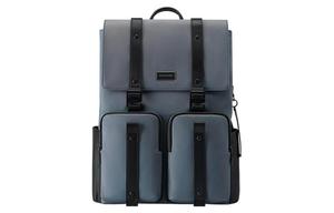 Samsonite Тканевый рюкзак с кожаной спинкой мужской синий