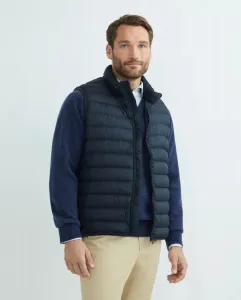 Жилет мужской больших размеров, базовый, легкий, с воротником-стойкой Emidio Tucci, темно-синий