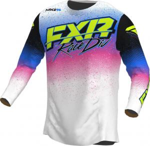 Мотокроссовая майка FXR podium 2023, White/Pink/Black